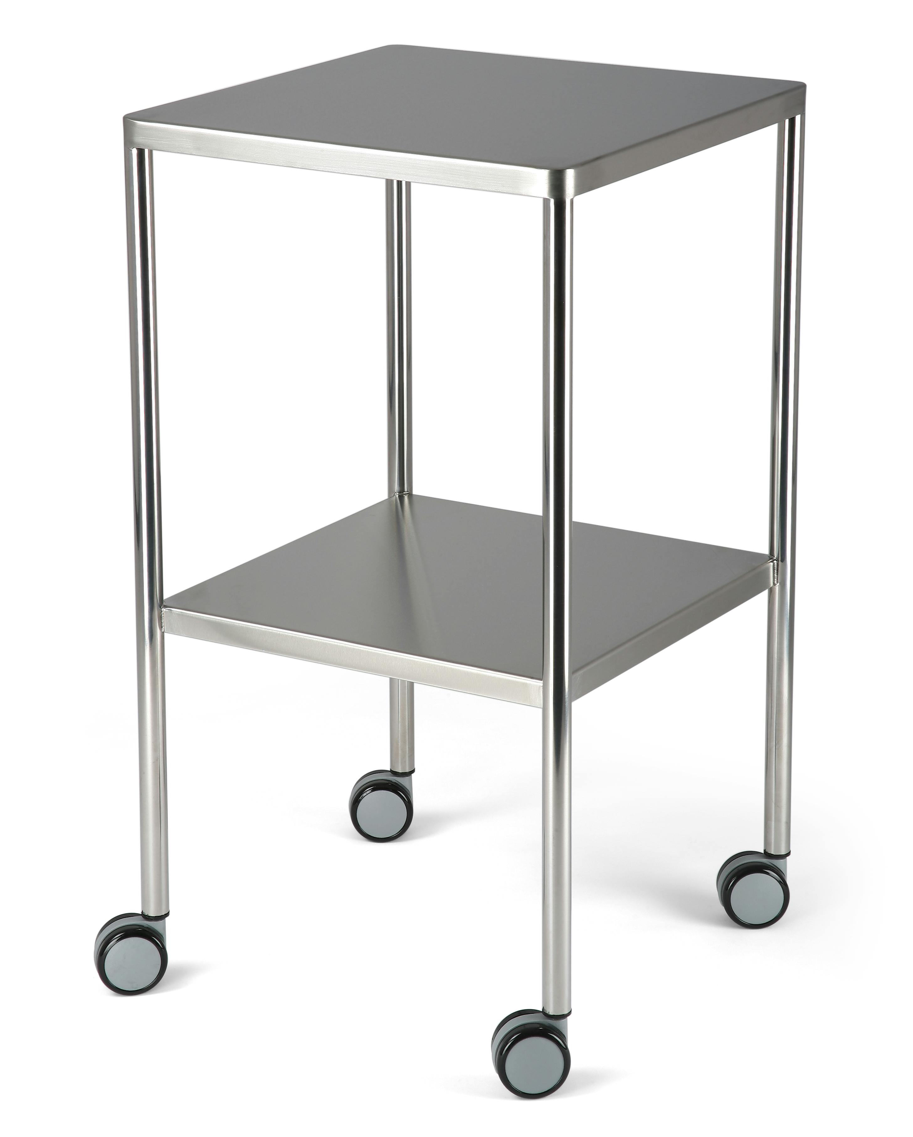 Instrument Trolley - W450 x D450 x H850mm - Fixed Downturned Shelves