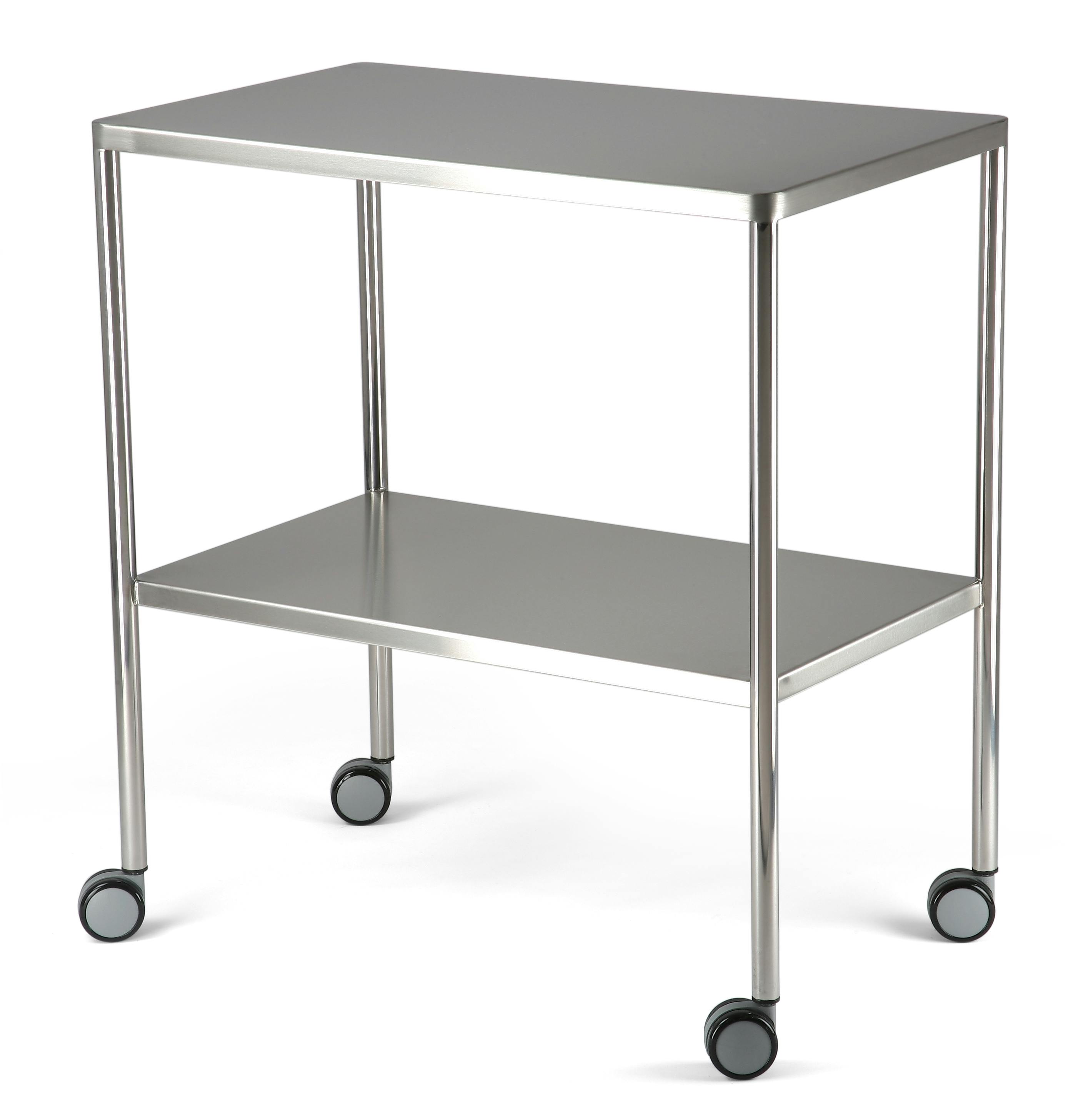 Instrument Trolley - W750 x D450 x H850mm - Fixed Downturned Shelves